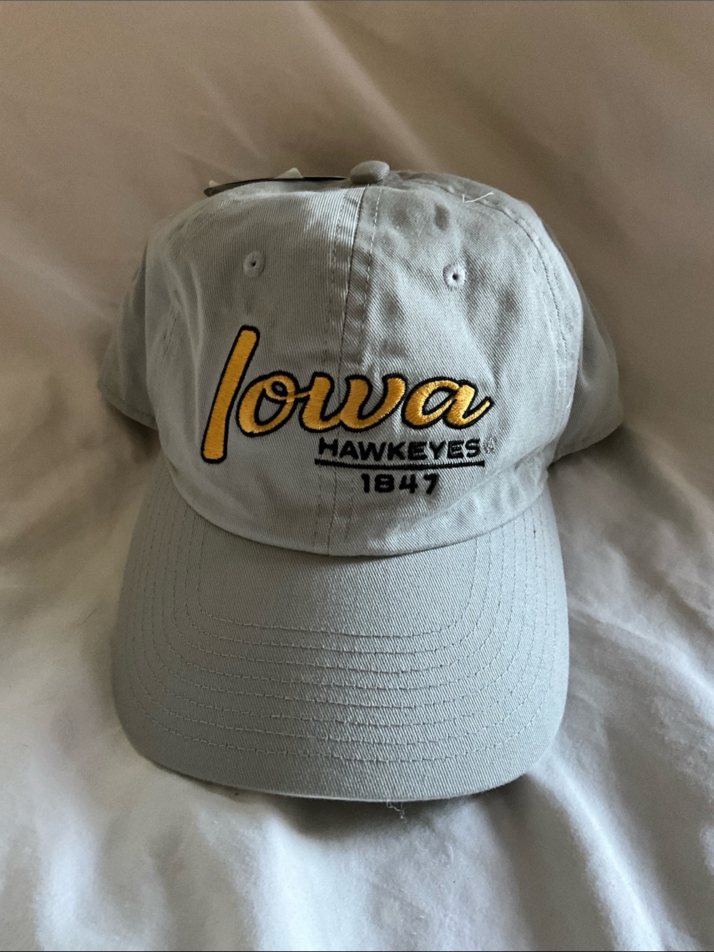 Iowa Hawkeyes Kids Light Gray Baseball Cap with Yellow Script